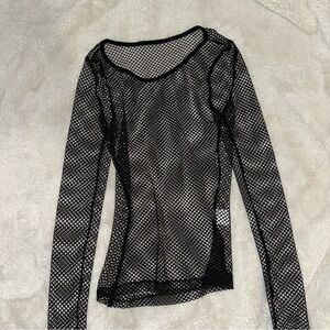 SHEIN Black Fishnet Long sleeve Top